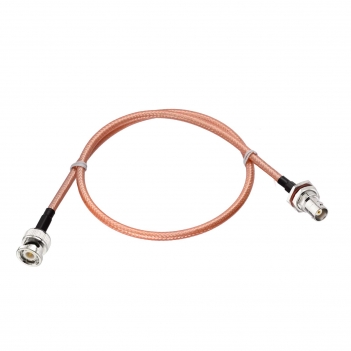 BNC Female Bulkhead to BNC Male RG400 Low Loss Coax Cable  for CB Amateur VHF UHF Ham Radio, Scanner Antenna, Oscilloscope, Wireless Microphone System
