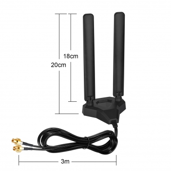 WiFi 7 WiFi 6E Antenna Tri-Band 2.4GHz 5GHz 6GHz Magnetic Base antenna with New Interface (NOT RP-SMA) for ROG STRIX Series/ROG Crosshair/ROG MAXIMUS Series WiFi 7 Gaming Motherboard