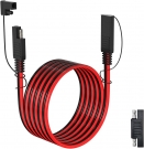 ELFCULB 14AWG 10FT SAE Extension Cable 3/6/10/20/35/50FT Quick Disconnect Wire Harness with SAE Connector for Automotive RV Battery Solar Panel