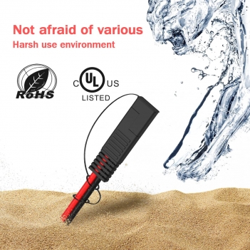 ELFCULB DC 8mm Female to SAE Connector Adapter,14AWG 2FT SAE Extension Cable with DC 55mm*25mm Female Adapter and Polarity Reverse AdapterCompatible for Solar Panel Portable Power Station