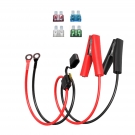 ELFCULB 10AWG 2FT Battery Alligator Clips to O Ring Terminal Harness,Quick Disconnect Cable with 5 Fuse for Inverter Car Battery Charging