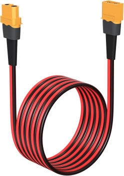 ELFCULB 12AWG 6FT XT60 Extension Cable  XT60 Female to Male Connector for RC Battery Portable Power Station Solar Panel(6FT)