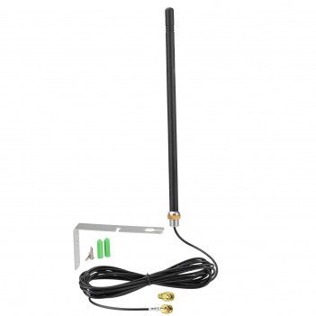 Dual Band 2.4GHz 5.8GHz WiFi Antenna with L-Bracket Wall Mount, High Gain Omni-Directional Antenna, 10ft (3m) Extension Cable, RP-SMA Male Connector for Wireless Router, Security Camera, WiFi Card