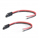ELFCULB SAE Connector Cable, 10AWG 1FT 2 Pin SAE Quick Connector Disconnect Plug for Solar Panel Car Motorcycle (2 Pack)