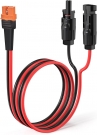 ELFCULB 10AWG 6FT Solar to XT60i Cable 2 6 10 25 35 50 75 100FT Solar Connector to XT60i Adapter Cable for Portable Power Station (6FT)