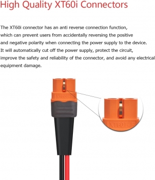 ELFCULB 12AWG 25FT Solar to XT60i Cable 2 10 25 35 50 75 100FT Solar Connector to XT60i Adapter Cable for Portable Power Station (25FT)