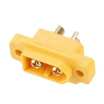 ELFCULB 10pcs Amass XT60E Male Connectors, Gold Plated for Drones FPV RC Battery/Planes/UAVs, Drone Lipo Plug Adapter (Yellow)