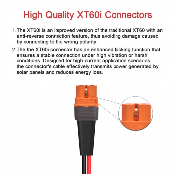 ELFCULB XT60i to Anderson Adapter,12AWG Anderson to XT60i Connector Cable for RC Battery Solar Portable Power Power Station and Solar Panel(6FT)