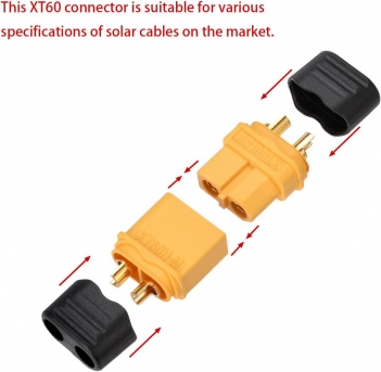 ELFCULB XT60 Connector,XT60H Plug Male with Sheath Housing for RC Battery Amass Connector Device Replace (6Pcs)
