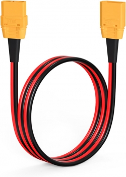 ELFCULB XT90 Connectors Cable,10AWG XT90 Male to Female Extension Cable for RC Battery Solar Portable Power Power Station and Solar Panel(2FT)