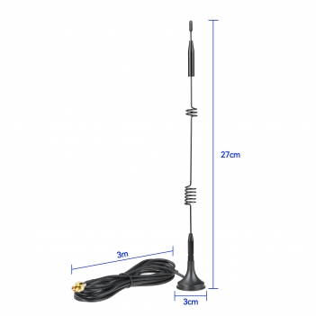 WiFi 7 WiFi 6E Tri-Band Antenna 2.4GHz 5GHz 6GHz Magnetic Base Antenna with with New Interface (NOT RP-SMA) for ROG STRIX Series/ROG Crosshair/ROG MAXIMUS Series WiFi 7 Gaming Motherboard,Bluetooth