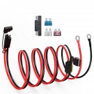 ELFCULB SAE to O Ring Terminal Harness,12AWG SAE Battery Connector SAE Battery Cable with 10A 15A 20A 25A Fuse,Compatible for Motorcycle Car(3.3FT)