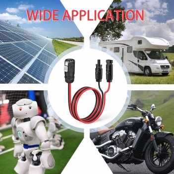 ELFCULB 10AWG 2 Pin Power Industrial Circular Connector to Solar Adapter for River RV Solar Ports Solar Panel Suitcase(2FT)