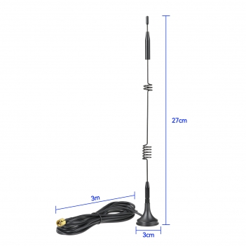WiFi 7 WiFi 6E Tri-Band Antenna  2.4GHz 5GHz 6GHz Magnetic Base Antenna with RP-SMA Connector for Gaming PC Desktop Computer Motherboard PCIe Card, Wireless Router Modem,WiFi 7/6E Router,Bluetooth