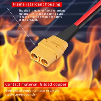 ELFCULB XT90 Solar Cable,10AWG 6FT XT90 Female to Solar Panel Connector Cable for Solar Panel Portable Power Station