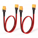 ELFCULB 10AWG 1FT XT60 Extension Cable, XT60 Female to Male Connector for RC Battery Portable Power Station Solar Panel(2 Pieces)