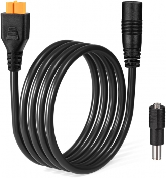 ELFCULB XT60 to DC 8mm Adapter Cable,14AWG XT60 Female to DC 7909 Female Solar Panel Cable Compatible for Portable Power Station Solar Generator and Solar Panel(5FT)