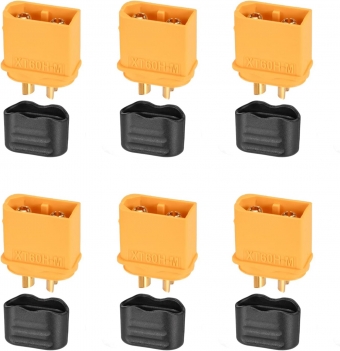 ELFCULB XT60 Connector,XT60H Plug Male with Sheath Housing for RC Battery Amass Connector Device Replace (6Pcs)