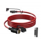ELFCULB 14AWG 5FT SAE to Cigarette Lighter Socket,12V Female Cigarette Lighter Socket with SAE Reverse Adapter for Portable Solar Panel Tire Inflator