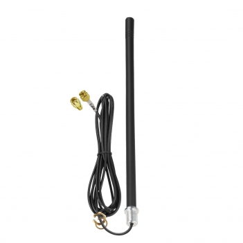 Dual Band 2.4GHz 5.8GHz WiFi Antenna with L-Bracket Wall Mount, High Gain Omni-Directional Antenna, 10ft (3m) Extension Cable, RP-SMA Male Connector for Wireless Router, Security Camera, WiFi Card