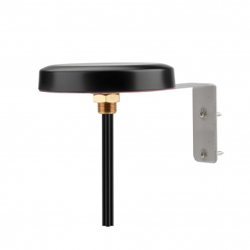3-in-1 Combination WiFi & Dual 4G LTE Puck Antenna, IP67 Waterproof Omnidirectional MIMO Antenna with 3x 3M (10FT) RG174 Cables, SMA Male & RP-SMA Male Connectors, with L-Bracket for Industrial Router, Fleet Vehicle & Gateway