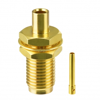 Superbat SMA Female Bulkhead Solder RF Connector for Semi-rigid 0.086" Cable RG405