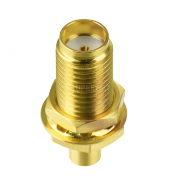 Superbat SMA Female Bulkhead Solder RF Connector for Semi-rigid 0.086" Cable RG405