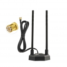 WiFi 7 Magnetic Dual Antenna 2.4/5.8/7.125GHz MSI EZ Plug;For MSI WiFi 7 Motherboards with EZ-Plug Port, Not RP-SMA/SMA, Tri-Band Desktop Aerial with RG174 Cable, ABS Base