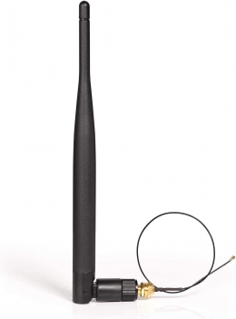 WiFi Antenna 2.4GHz 5GHz 5.8GHz 6dBi MIMO RP-SMA Male (2-Pack) + 2 x 12 inch Ngff to Rp-SMA Cable for M.2 NGFF Intel Wireless Network Card WiFi Adapter Laptop