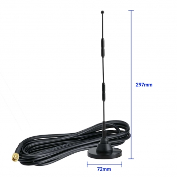 10dBi 4G LTE Magnetic Base Antenna RG58 3M SMA Male Omni Directional for CPE Routers IoT Gateways Verizon AT&T T-Mobile
