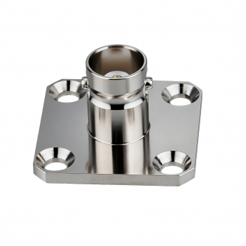 BNC Jack Female Connector Straight 4 Hole Flange Solder
